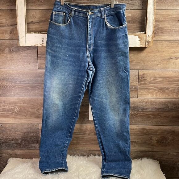 GLORIA VANDERBILT Ladies Blue Denim Straight Leg Jeans Button Zip Front Size 14 - Picture 7 of 13